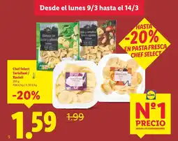 Lidl Chef Select Tortelloni/ Ravioli oferta