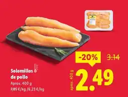 Lidl Solomillos de pollo oferta