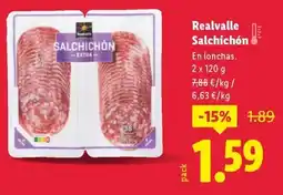Lidl Realvalle Salchichón oferta