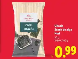 Lidl VITASIA Snack de alga Nori oferta