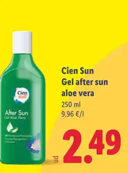Lidl CIEN SUN Gel after sun aloe vera oferta