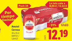 Lidl AMSTEL Cerveza oferta
