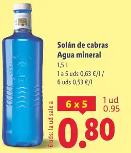 Lidl Solán de cabras Agua mineral oferta