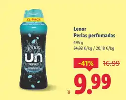 Lidl LENOR Perlas perfumadas oferta