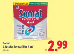 Lidl SOMAT Cápsulas lavavajillas 4 en 1 oferta