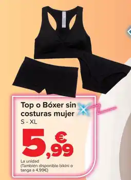 Carrefour Top o Bóxer sin costuras S-XL oferta