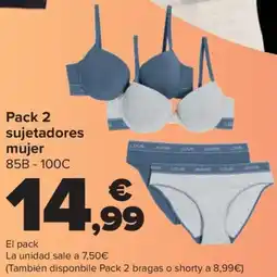 Carrefour Pack 2 sujetadores mujer oferta