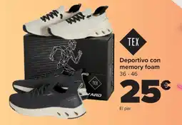 Carrefour TEX Deportivo con memory foam 36-46 oferta