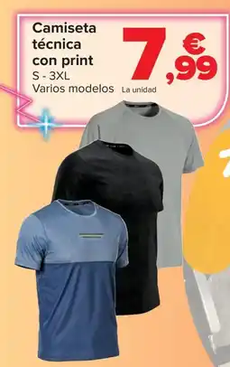 Carrefour Camiseta técnica con print oferta