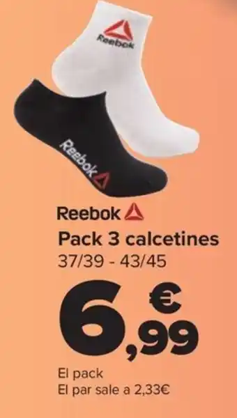 Carrefour REEBOK Pack 3 calcetines oferta