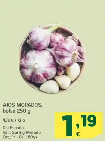 HiperDino Ajos morados oferta