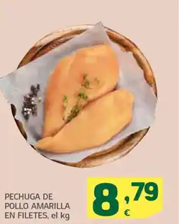 HiperDino Pechuga de pollo amarilla en filetes oferta