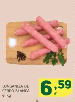 HiperDino Longaniza de cerdo blanca oferta