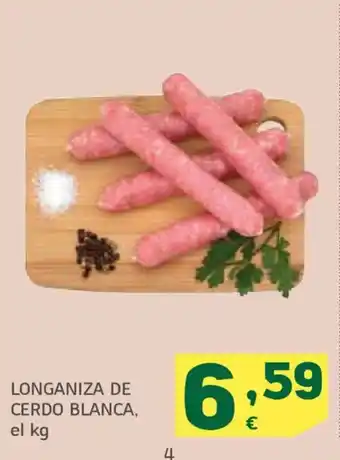 HiperDino Longaniza de cerdo blanca oferta