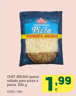 HiperDino CHEF BRUNO queso rallado para pizza o pasta oferta