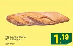 HiperDino Pan blanco barra artis oferta