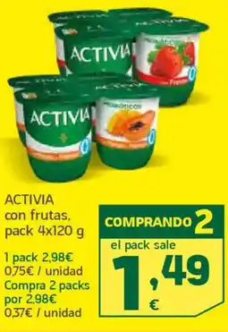 HiperDino ACTIVIA con frutas oferta