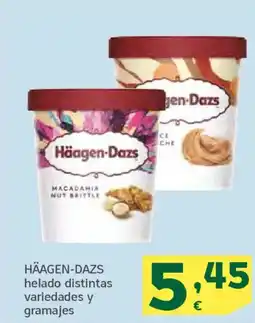 HiperDino HÄAGEN-DAZS helado distintas variedades y gramajes oferta