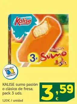 HiperDino KALISE sumo pasión o clásico de fresa oferta