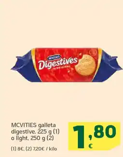 HiperDino MCVITIES galleta digestive o light oferta