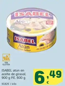 HiperDino ISABEL atún en aceite de girasol oferta