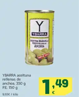 HiperDino YBARRA aceituna rellenas de anchoa oferta