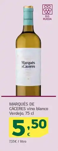 HiperDino MARQUÉS DE CÁCERES vino blanco Verdejo oferta