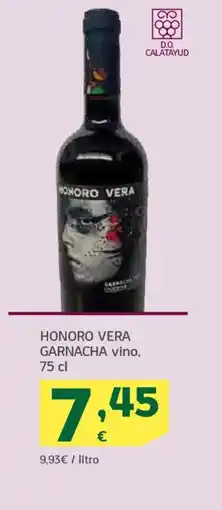 HiperDino HONORO VERA GARNACHA vino oferta