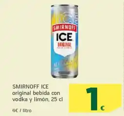 HiperDino SMIRNOFF ICE original bebida con vodka y limón oferta