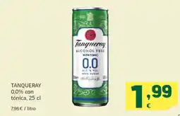 HiperDino TANQUERAY 0,0% con tónica oferta