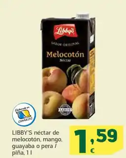 HiperDino LIBBY'S néctar de melocotón, mango, guayaba o pera / piña oferta