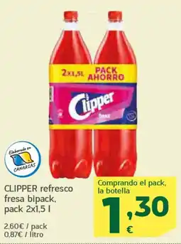 HiperDino CLIPPER refresco fresa bipack oferta