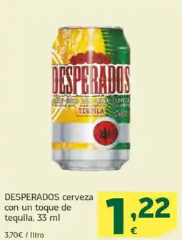 HiperDino DESPERADOS cerveza con un toque de tequila oferta