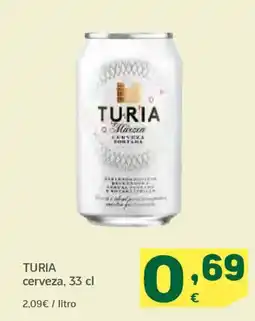 HiperDino TURIA cerveza oferta