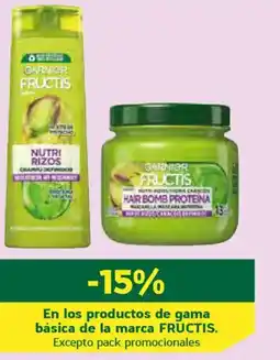 HiperDino FRUCTIS En los productos de gama básica de la marca oferta