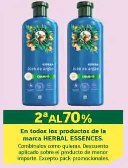 HiperDino HERBAL ESSENCES En todos los productos de la marca oferta