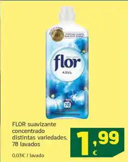 HiperDino FLOR suavizante concentrado distintas variedades, oferta