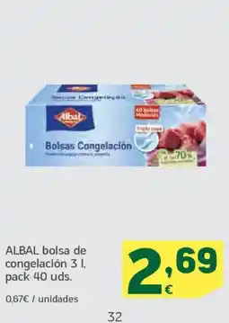 HiperDino ALBAL bolsa de congelación oferta