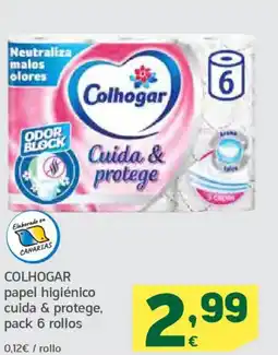 HiperDino COLHOGAR papel higiénico cuida & protege oferta