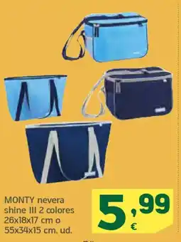 HiperDino MONTY nevera shine III 2 colores oferta
