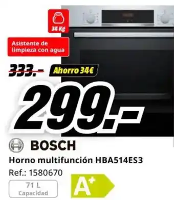 BOSCH Horno multifunción HBA514ES3