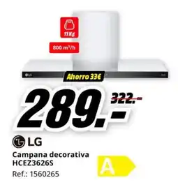 MediaMarkt LG Campana decorativa HCEZ3626S oferta