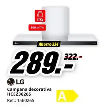 LG Campana decorativa HCEZ3626S
