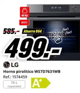 MediaMarkt LG Horno pirolítico WS7D7631WB oferta