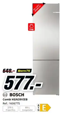 MediaMarkt BOSCH Combi KGN39VIEB oferta