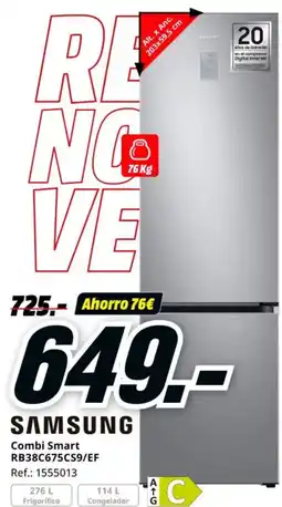 MediaMarkt SAMSUNG Combi Smart RB38C675CS9/EF oferta