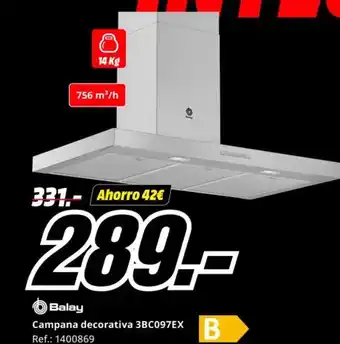 MediaMarkt BALAY Campana decorativa 3BC097EX oferta