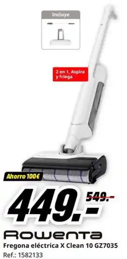 MediaMarkt ROWENTA Fregona eléctrica X Clean 10 GZ7035 oferta