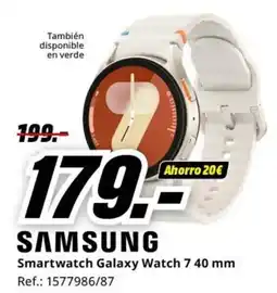MediaMarkt SAMSUNG Smartwatch Galaxy Watch 7.40 mm oferta