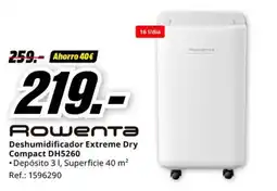 MediaMarkt ROWENTA Deshumidificador Extreme Dry Compact DH5260 oferta